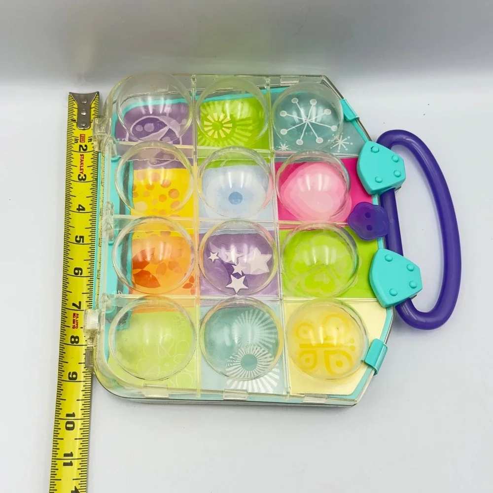 Vintage 2004 Polly Pocket Bubble Carrying Case Teal Purple G8624 Doll Storage